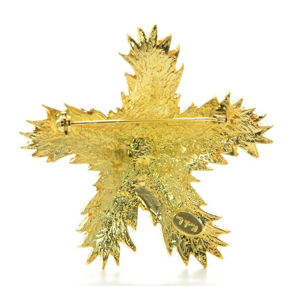 Vintage Kenneth Jay Lane KJL Crystal Starfish Pin Brooch - Picture 2 of 4